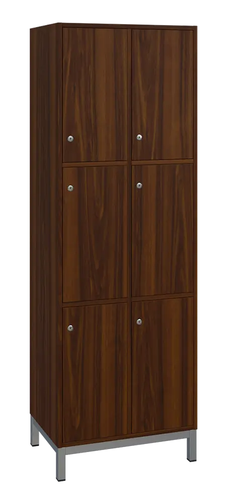 SBS-3322 šatní skříň 6-boxová, 1800x600x400 mm, kovové nohy, ořech královský